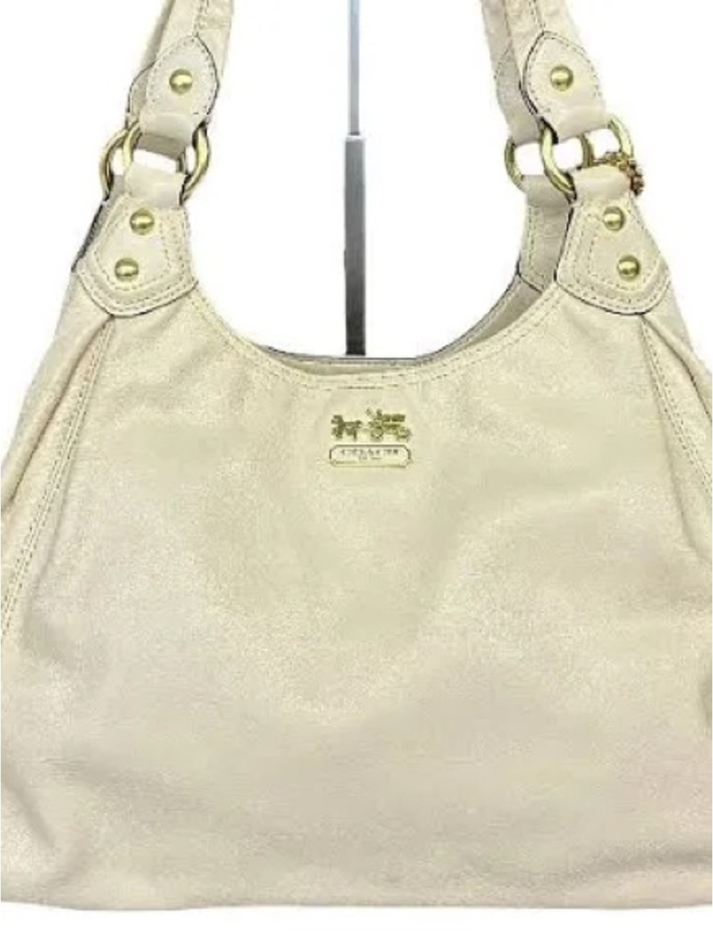 Coach Madison Maggie large Shoulder Tote Creamy Leather Hobo Bag w/2 Hang Tags